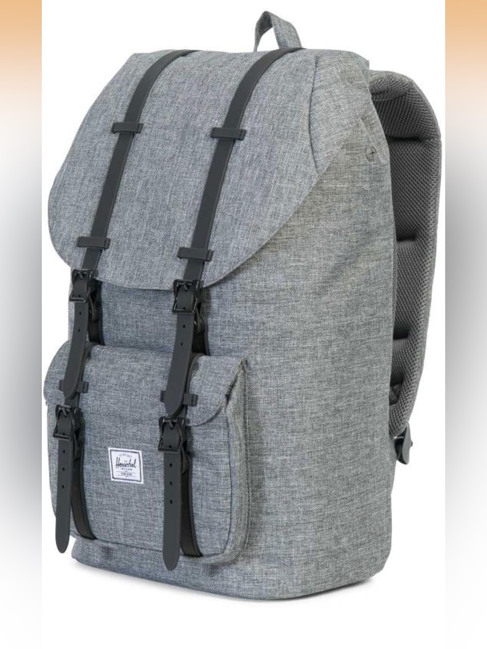 Herschel Little America Laptop Backpack, Raven Crosshatch/Black, Classic 25.0L